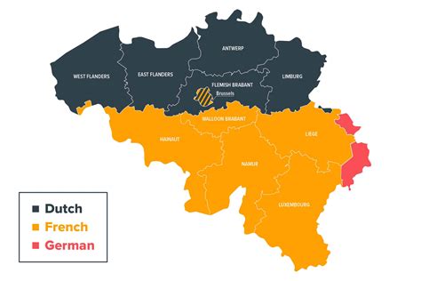 languages spoken in belgium map